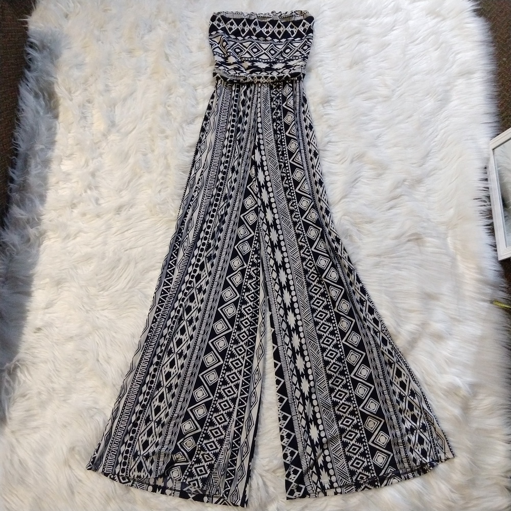 FASHION EXPRESS boho Aztec Indian print jumpsuit